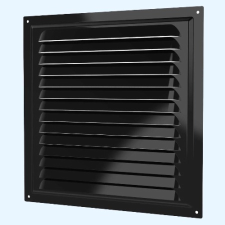 2525МЭ Black (черный) ERA Решетка вентиляционная МЭ сетка 250х250 окраш.сталь